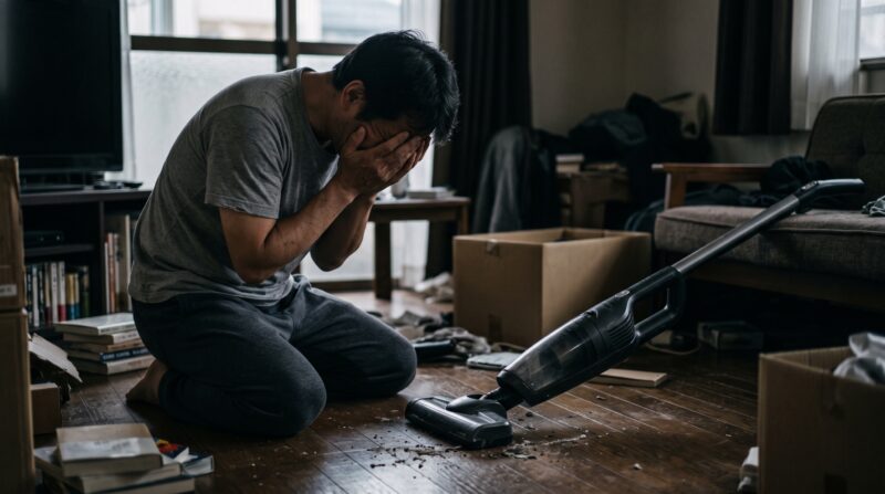 悪い口コミから分かったSCD-124PDのデメリットに絶望する男性の画像