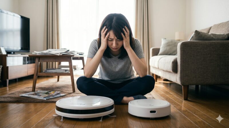 小型ルンバRoomba Miniと通常サイズモデルの大きさ・機能を比較するイメージ