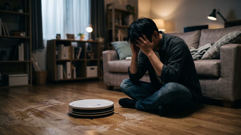 床拭きロボット掃除機ブラーバ 380jのデメリットに絶望し後悔する男性のレビュー画像