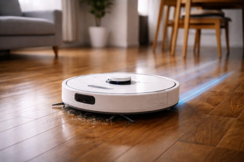 ロボット掃除機の障害物回避の様子