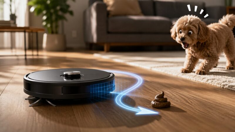 ロボット掃除機がペットの排泄物を回避